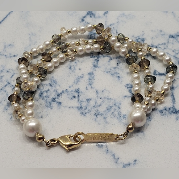 NAPIER faux pearl & multi beaded bracelet - Picture 5 of 5
